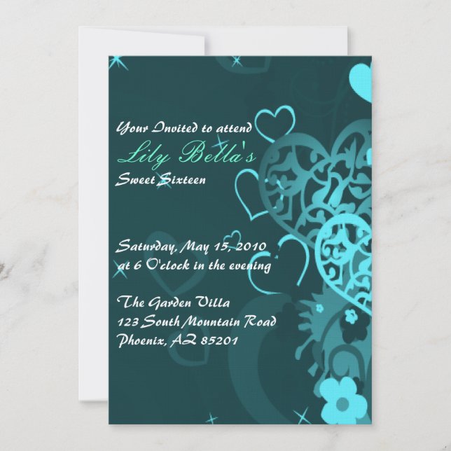 Sweet 16 Birthday invitation (Front)