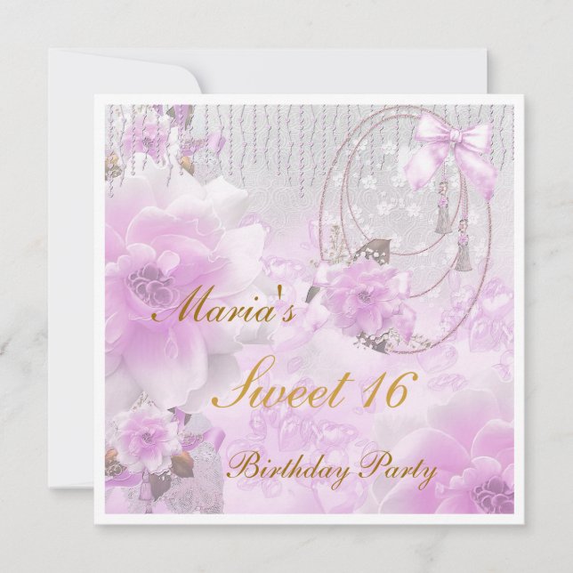 Sweet 16 Birthday Invitation (Front)
