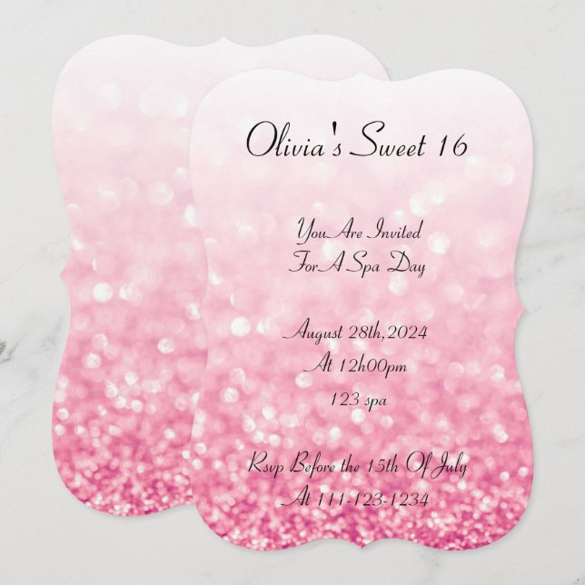 SWEET 16 BIRTHDAY INVITATION (Front/Back)