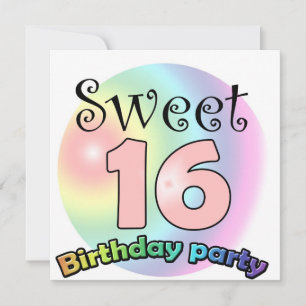 Sweet 16 birthday invitation Custom