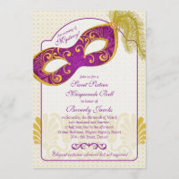 Sweet 16 Birthday Invitation | Masquerade Ball