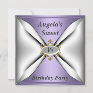 Sweet 16 birthday Invitation Mauve