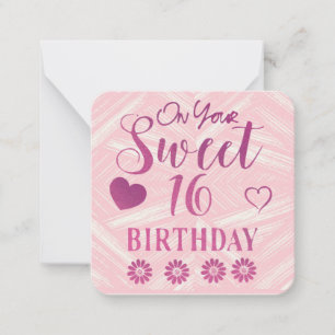 Sweet 16 Birthday Note Card