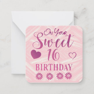 Sweet 16 Birthday Note Card