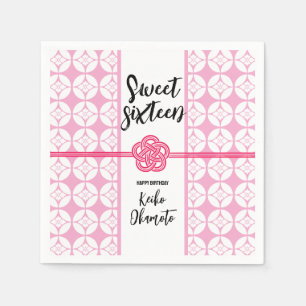 Sweet 16 Birthday party 花菱七宝紋 Hanabishi Shippo Napkin