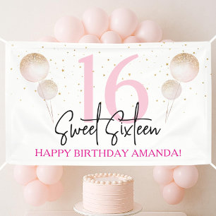 Sweet 16 Birthday Party Banner