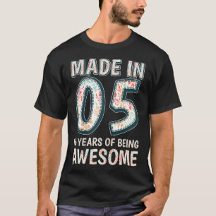 Sweet 16 Birthday Party Gift Made in 05 16 Years T-Shirt