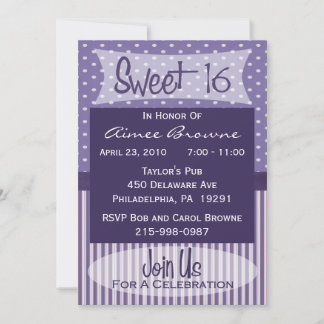 Sweet 16 Birthday Party Invitation