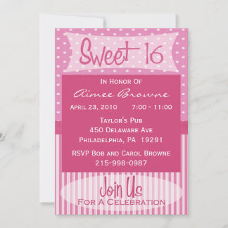Sweet 16 Birthday Party Invitation