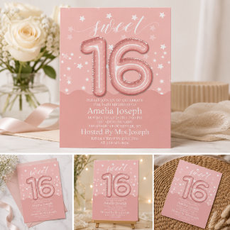 Sweet 16 Birthday Party Invitation