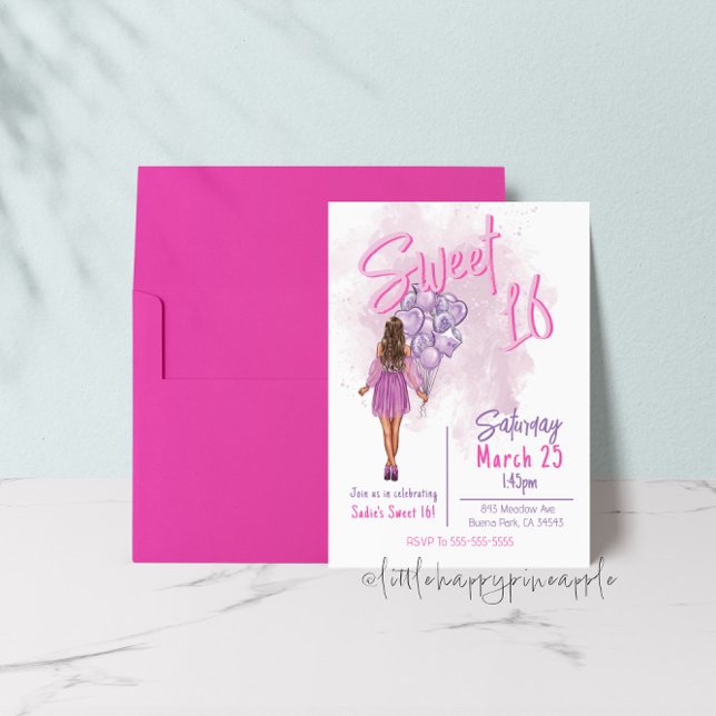 Sweet 16 Birthday Party Invitation (Creator Uploaded)
