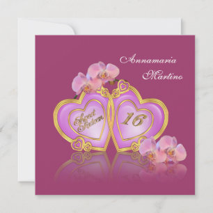 Sweet 16 Birthday party invitation elegant