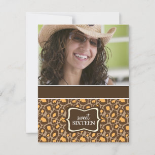 Sweet 16 Birthday Party Invitations {Animal Print}