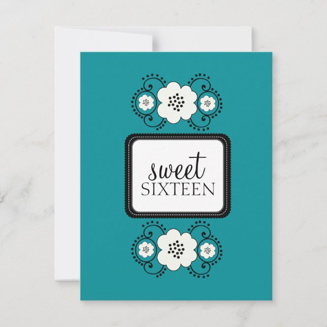 Sweet 16 Birthday Party Invitations {Boho Chic} (Front)