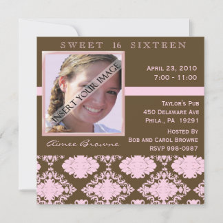 Sweet 16 Birthday Party Photo Invitation