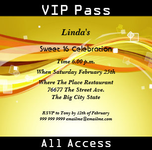 vip pass invitations announcements zazzle uk