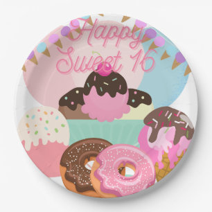 Sweet 16 birthday plate