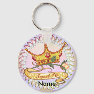 Sweet 16 Birthday Princess  keychain