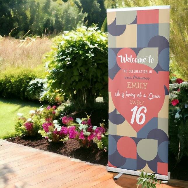 Sweet 16 Birthday Retractable Banner (Creator Uploaded)