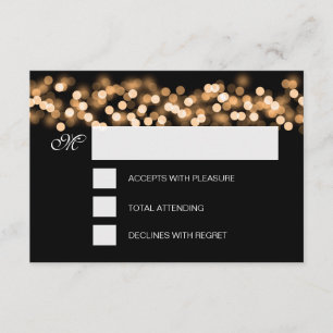 Sweet 16 Birthday RSVP Hollywood Glam Gold Card