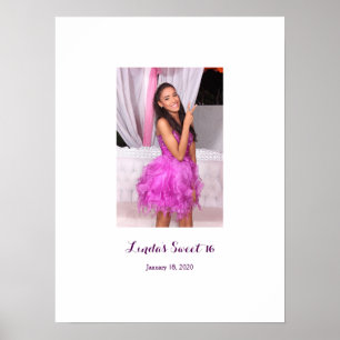 Sweet 16 birthday Sign In Party Board 16th