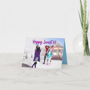 Sweet 16 Birthday Winter Baby Birthday Card