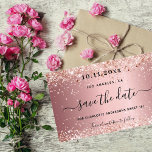 Sweet 16 blush pink save the date card<br><div class="desc">A Save the Date card for a Sweet 16,  16th birthday party. A blush pink background decorated with confetti. Personalise and add a date and name/age.  The text: Save the Date is written with a large trendy hand lettered style script with swashes.</div>