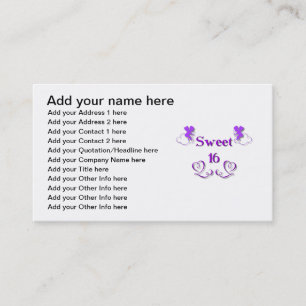 Sweet 16 business card