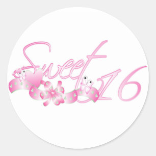 Sweet 16 classic round sticker
