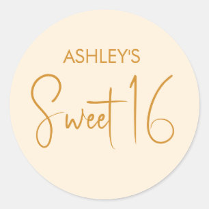 Sweet 16 classic round sticker
