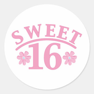 Sweet 16 classic round sticker