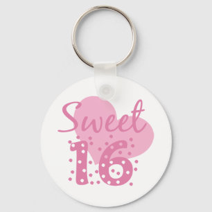 Sweet 16 Confetti Keychain