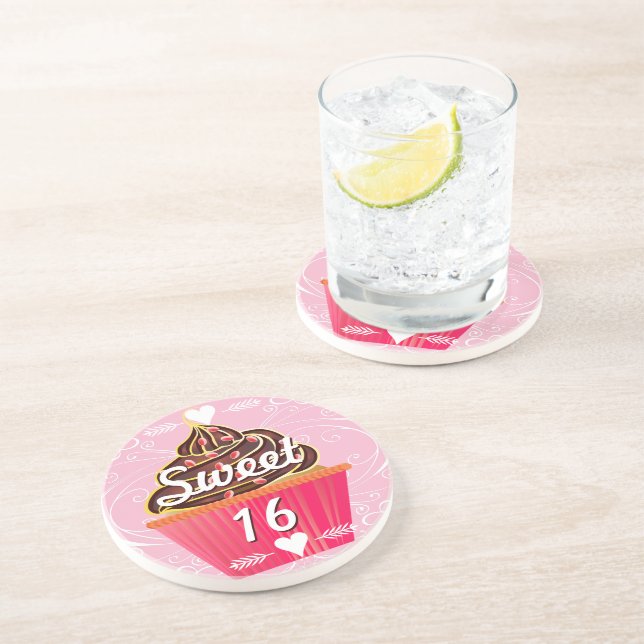 Sweet 16 Cupcake Coasters (Side)
