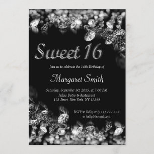 Sweet 16 Diamonds Invitation