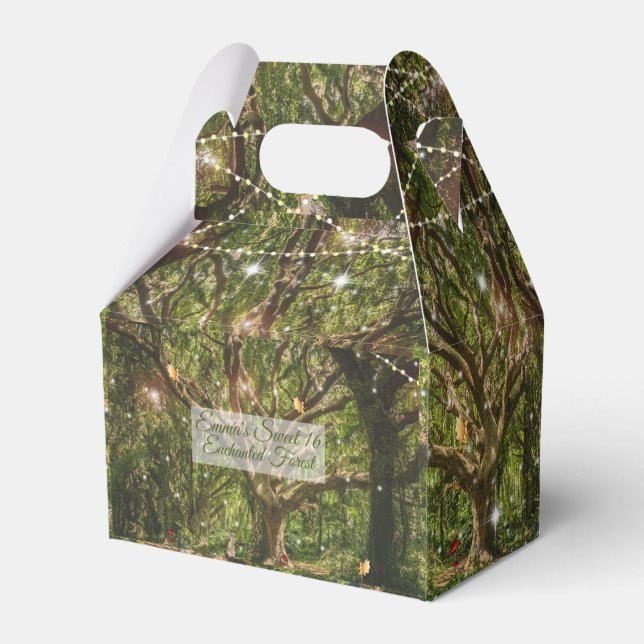 Sweet 16 Enchanted Forest Fairies Bunny Stars  Favour Box (Back Side)