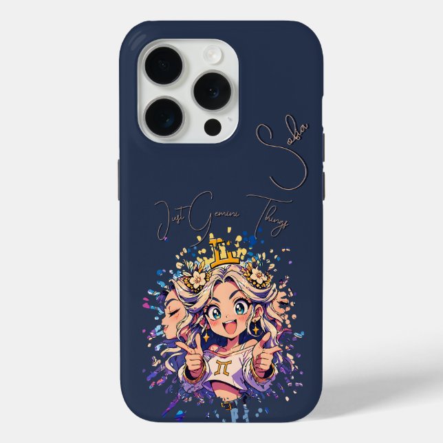 Sweet 16 Gemini Anime iPhone Case (Back)
