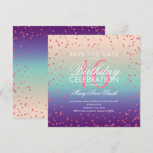 Sweet 16 Glitter Dots Rose Gold Mermaid Invitation