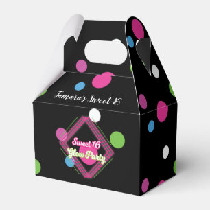 Sweet 16 Glow Party Candy Favour Box