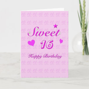Sweet 16 Happy Birthday Invitation