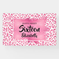 Sweet 16 Happy Birthday Leopard Custom