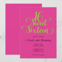 Sweet 16 Hot Pink & Lime Green Birthday Party