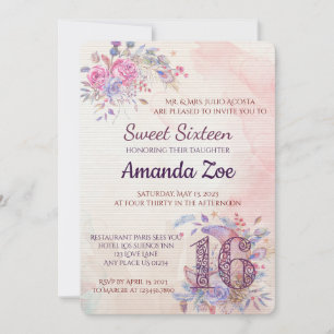 Sweet 16 Invitation
