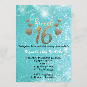 Sweet 16 invitation