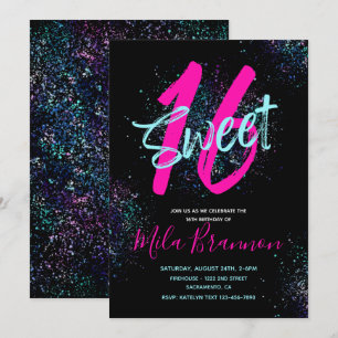 Sweet 16 Invitation   16th Birthday Invitation