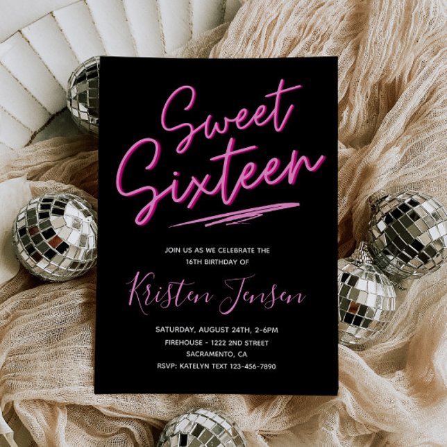 Sweet 16 Invitation | 16th Birthday Invitation (Creator Uploaded)