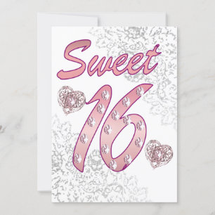 Sweet 16 Invitation Card/ Greeting