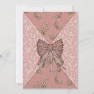 Sweet 16 invitation pink bow