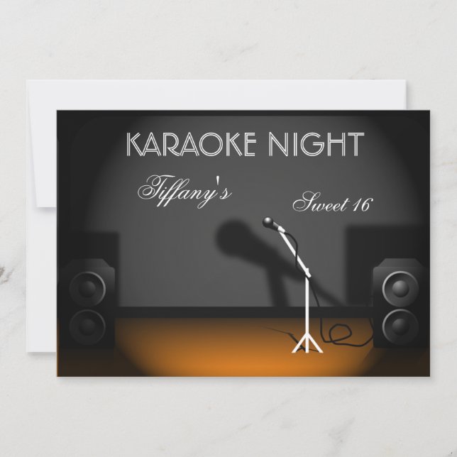 Sweet 16 karaoke night party Invitation (Front)