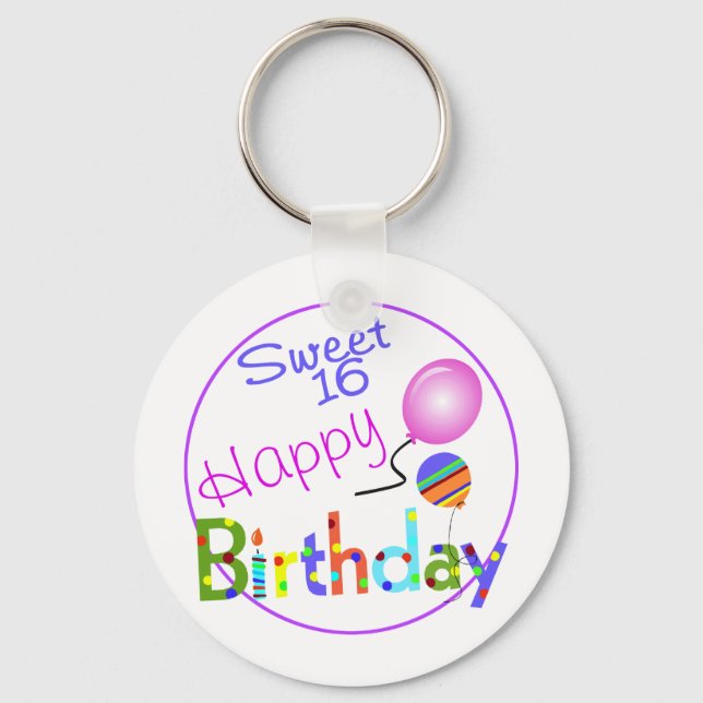 Sweet 16 key ring (Front)