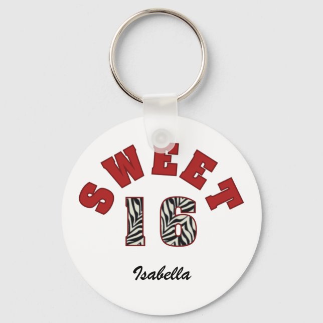 Sweet 16 Keychain (Front)